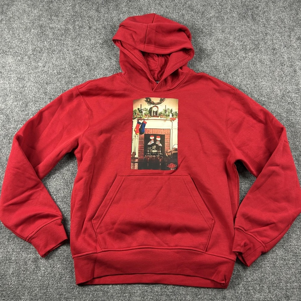 Jordan Hoodie Mens Small‎ Red Christmas Air Jordan 1 Graphic Pullover Sweatshirt